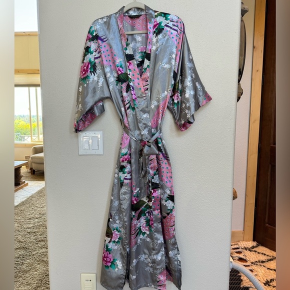 Babeyono Fashion Classic Vintage silk Japanese Robe - Picture 1 of 5